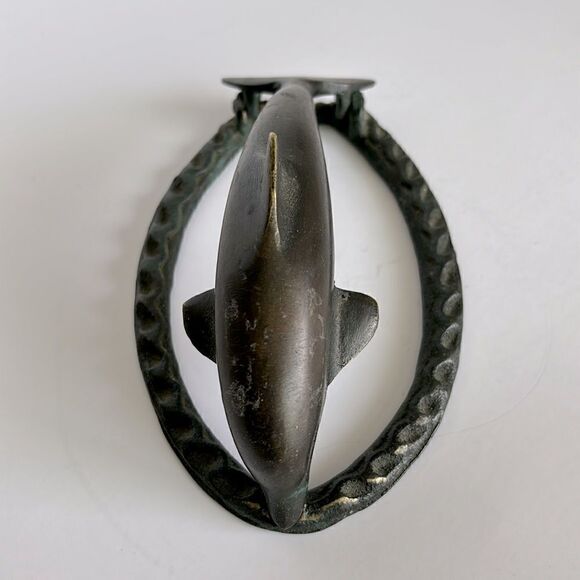 Vintage Metal Dolphin Door Knocker - Picture 1 of 9